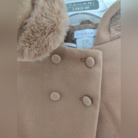 Sold NWT tahari baby peacoat and mittens set - Picture 4 of 7